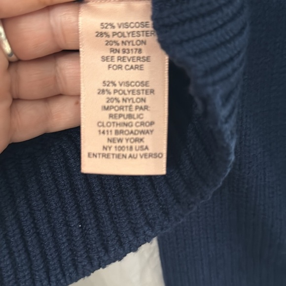 Philosophy Navy blue sweater botton down S/P - Picture 3 of 5